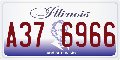 IL license plate A376966
