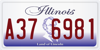 IL license plate A376981