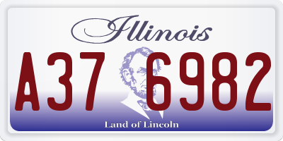 IL license plate A376982
