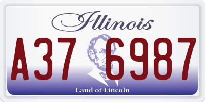 IL license plate A376987