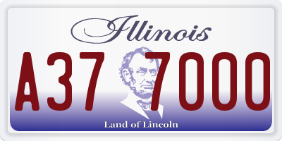 IL license plate A377000