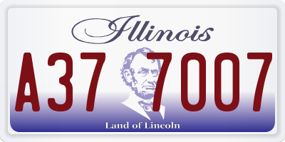 IL license plate A377007