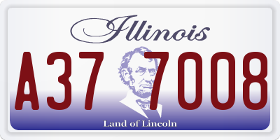 IL license plate A377008