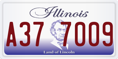 IL license plate A377009