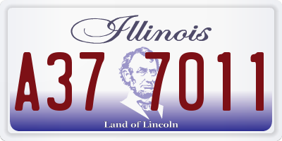 IL license plate A377011