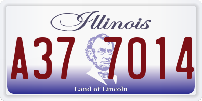 IL license plate A377014
