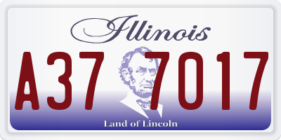 IL license plate A377017