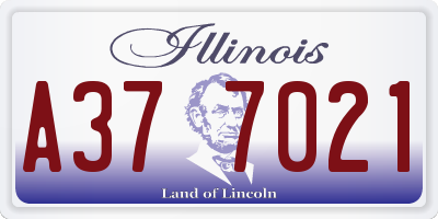 IL license plate A377021