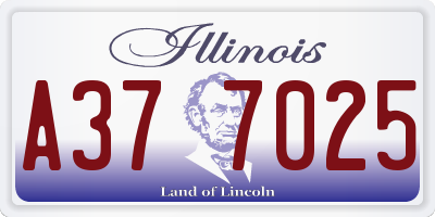 IL license plate A377025