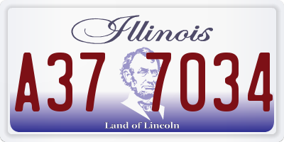 IL license plate A377034