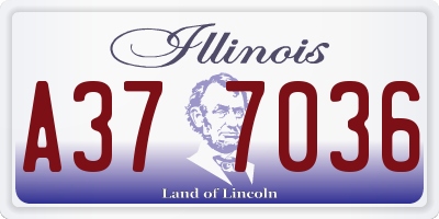 IL license plate A377036