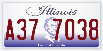 IL license plate A377038