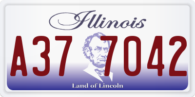 IL license plate A377042