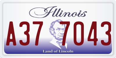 IL license plate A377043