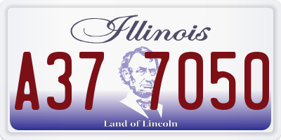 IL license plate A377050