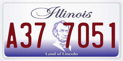 IL license plate A377051