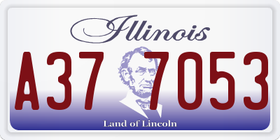 IL license plate A377053