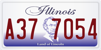 IL license plate A377054