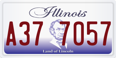 IL license plate A377057