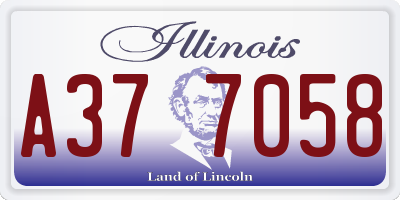 IL license plate A377058
