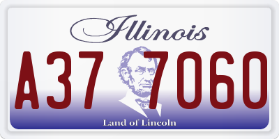 IL license plate A377060