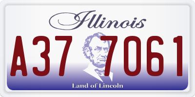 IL license plate A377061