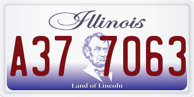 IL license plate A377063