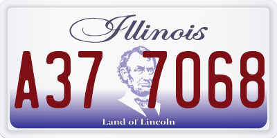 IL license plate A377068