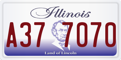 IL license plate A377070