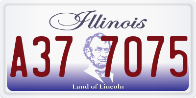 IL license plate A377075