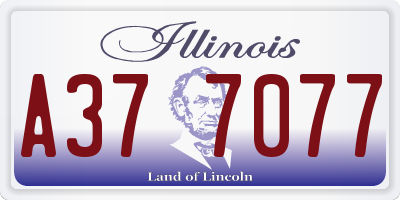 IL license plate A377077