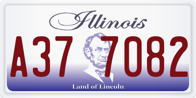 IL license plate A377082