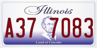 IL license plate A377083