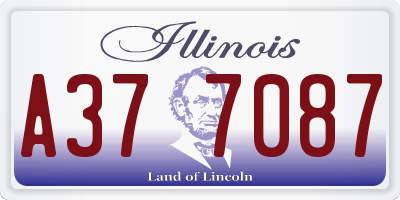 IL license plate A377087