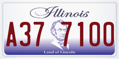 IL license plate A377100