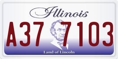 IL license plate A377103
