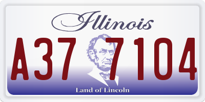 IL license plate A377104