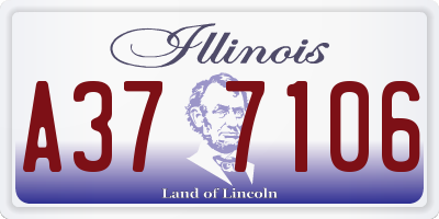 IL license plate A377106