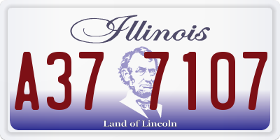 IL license plate A377107
