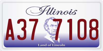 IL license plate A377108