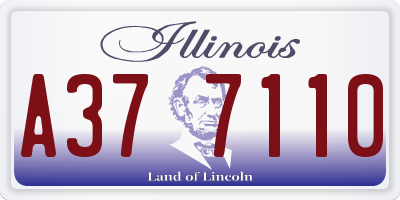 IL license plate A377110