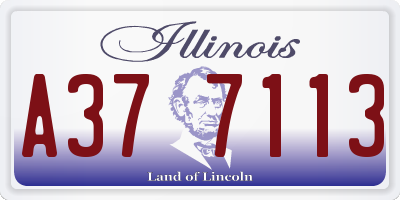 IL license plate A377113