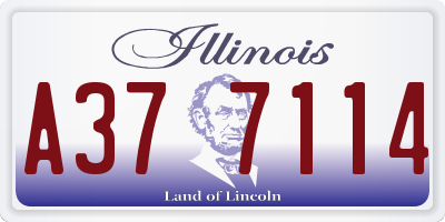 IL license plate A377114