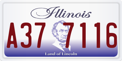 IL license plate A377116