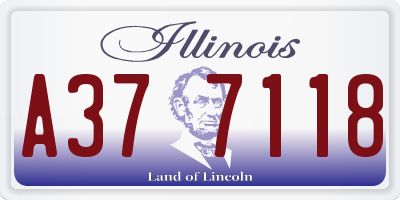 IL license plate A377118