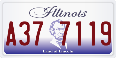 IL license plate A377119