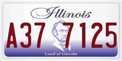 IL license plate A377125