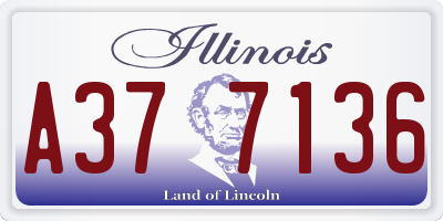 IL license plate A377136