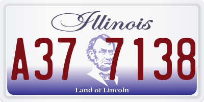 IL license plate A377138