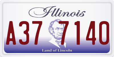 IL license plate A377140
